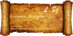 Lorencz Szilvia névjegykártya