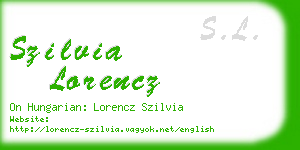 szilvia lorencz business card